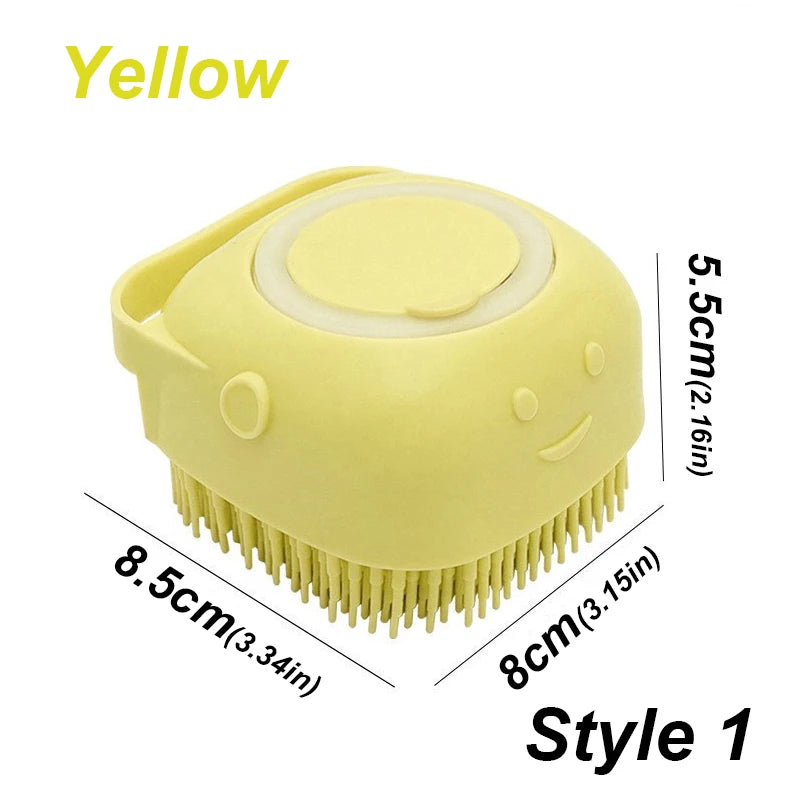 Pet Dog Silicone Bath Brush Cleaning Care Baby Bath Massage Brush Dog Brush Shampoo Massager Bath Brush Pet Supplies