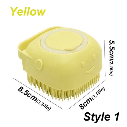 Pet Dog Silicone Bath Brush Cleaning Care Baby Bath Massage Brush Dog Brush Shampoo Massager Bath Brush Pet Supplies