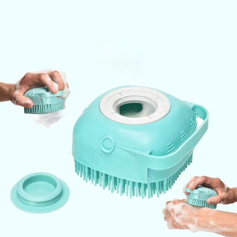 Pet Dog Silicone Bath Brush Cleaning Care Baby Bath Massage Brush Dog Brush Shampoo Massager Bath Brush Pet Supplies