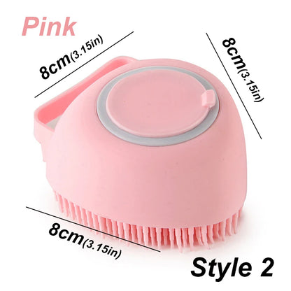 Pet Dog Silicone Bath Brush Cleaning Care Baby Bath Massage Brush Dog Brush Shampoo Massager Bath Brush Pet Supplies