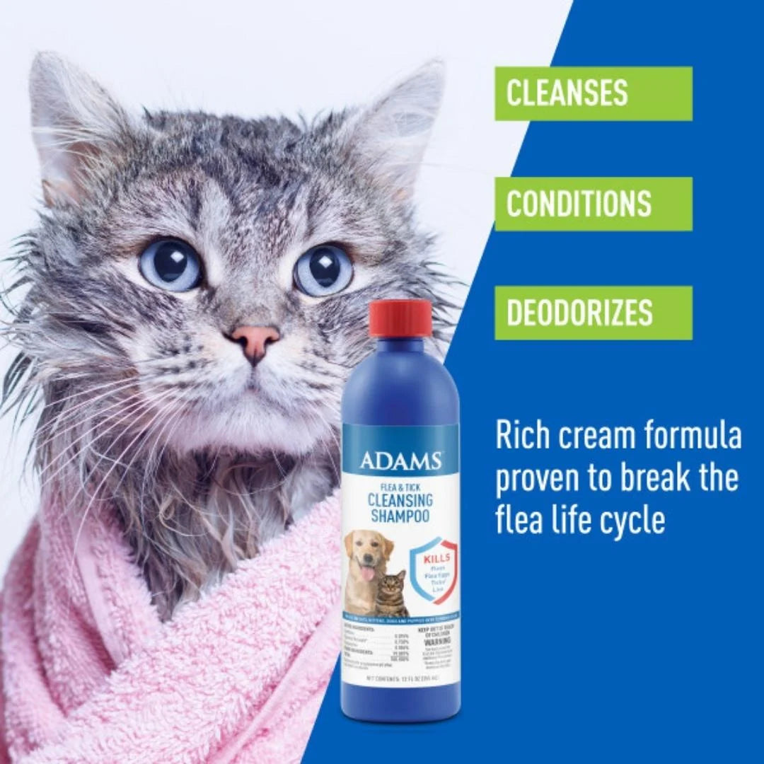 Flea Tick Cleansing Shampoo Clear, 1Ea/12 Oz