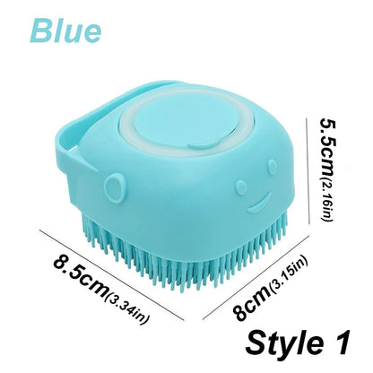Pet Dog Silicone Bath Brush Cleaning Care Baby Bath Massage Brush Dog Brush Shampoo Massager Bath Brush Pet Supplies