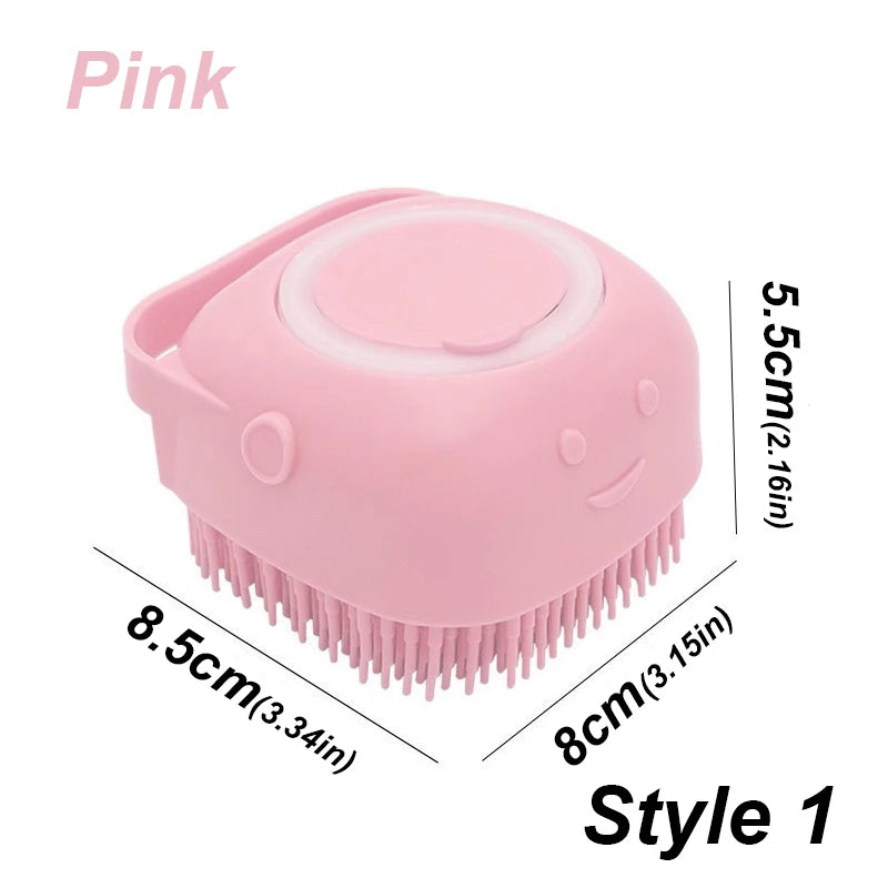 Pet Dog Silicone Bath Brush Cleaning Care Baby Bath Massage Brush Dog Brush Shampoo Massager Bath Brush Pet Supplies