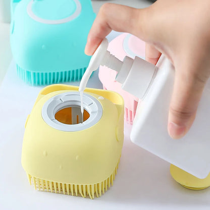 Pet Dog Silicone Bath Brush Cleaning Care Baby Bath Massage Brush Dog Brush Shampoo Massager Bath Brush Pet Supplies